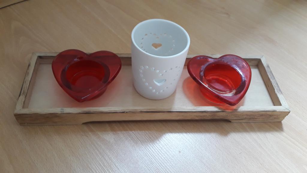 Bougeoirs, Rouge, Comme neuf, Enlèvement, Bougie