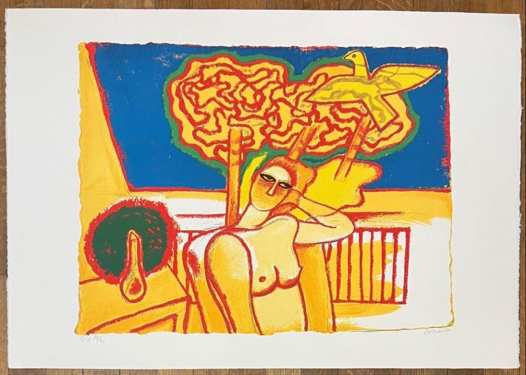 Corneille - litho - Nu jaune à la fenêtre, Antiek en Kunst, Ophalen of Verzenden