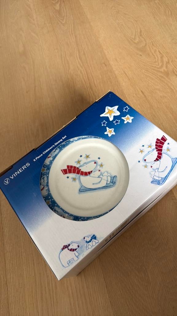 Viners dining set kinderen thema ijsbeer, Ophalen, Zo goed als nieuw, Porselein