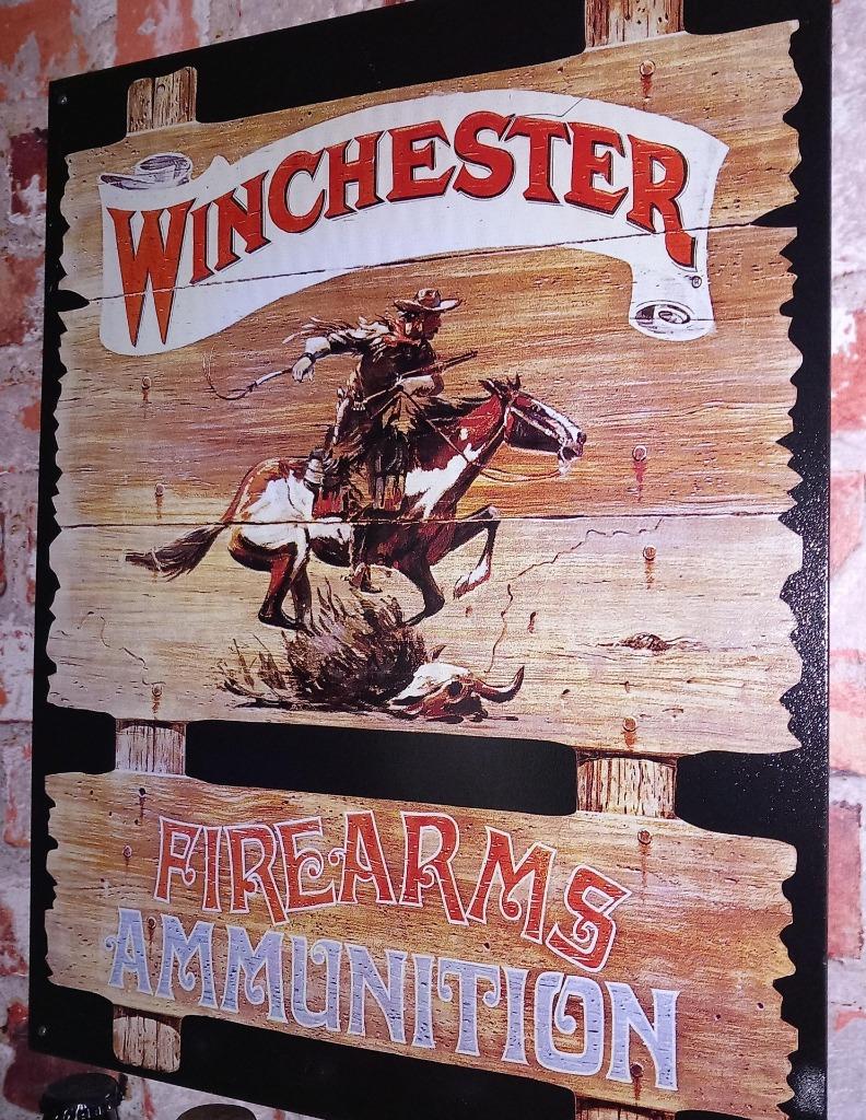 Winchester Metalen plaat Reclame Bord, Verzamelen, Ophalen of Verzenden, Nieuw