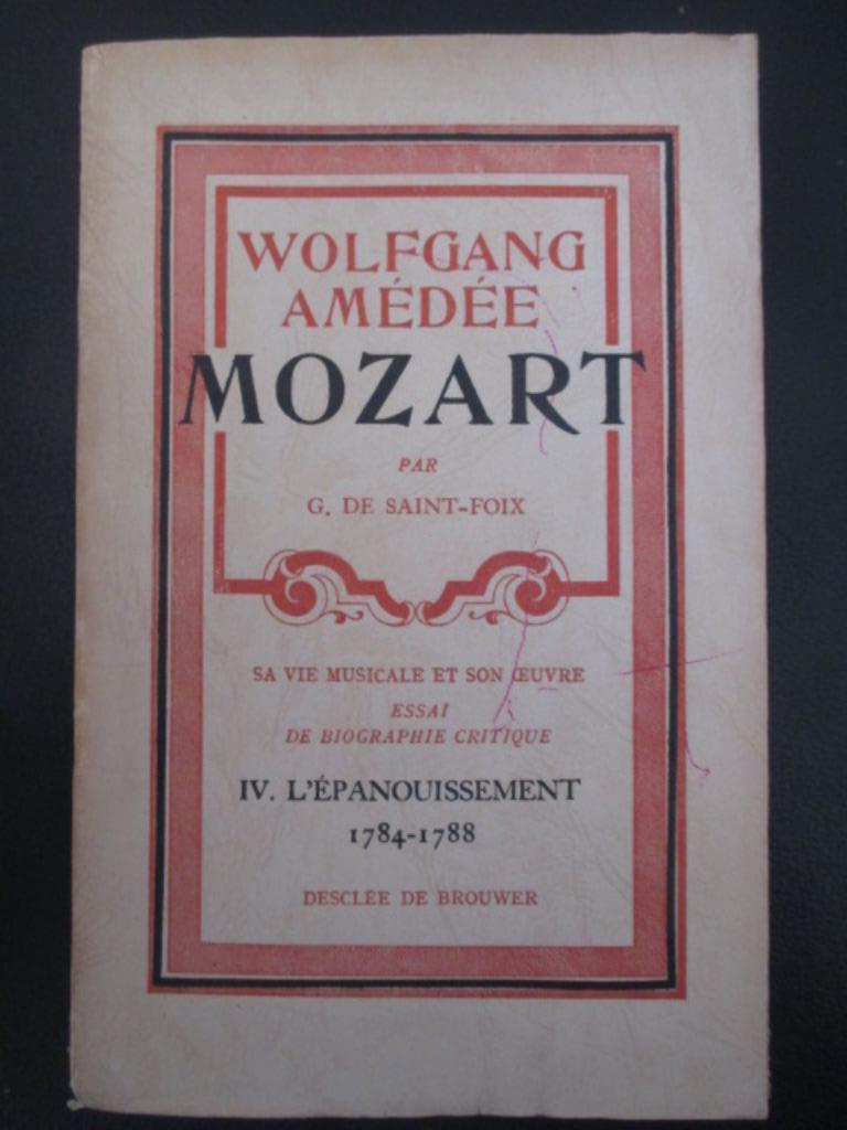 Wolfgang Amédée Mozart, Gelezen, Artiest, Ophalen of Verzenden, G. de Saint-Foix