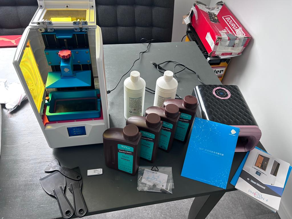 Anycubic Photon S 3D-printer met resin, FEP film, UV-lamp, Computers en Software, 3D Printers, Ophalen, Zo goed als nieuw, Resin/Hars