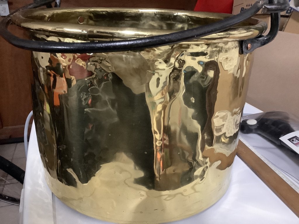 koperen ketel, Huis en Inrichting, Woonaccessoires | Overige, Zo goed als nieuw, Metaal, Goud, Brocante, Ophalen