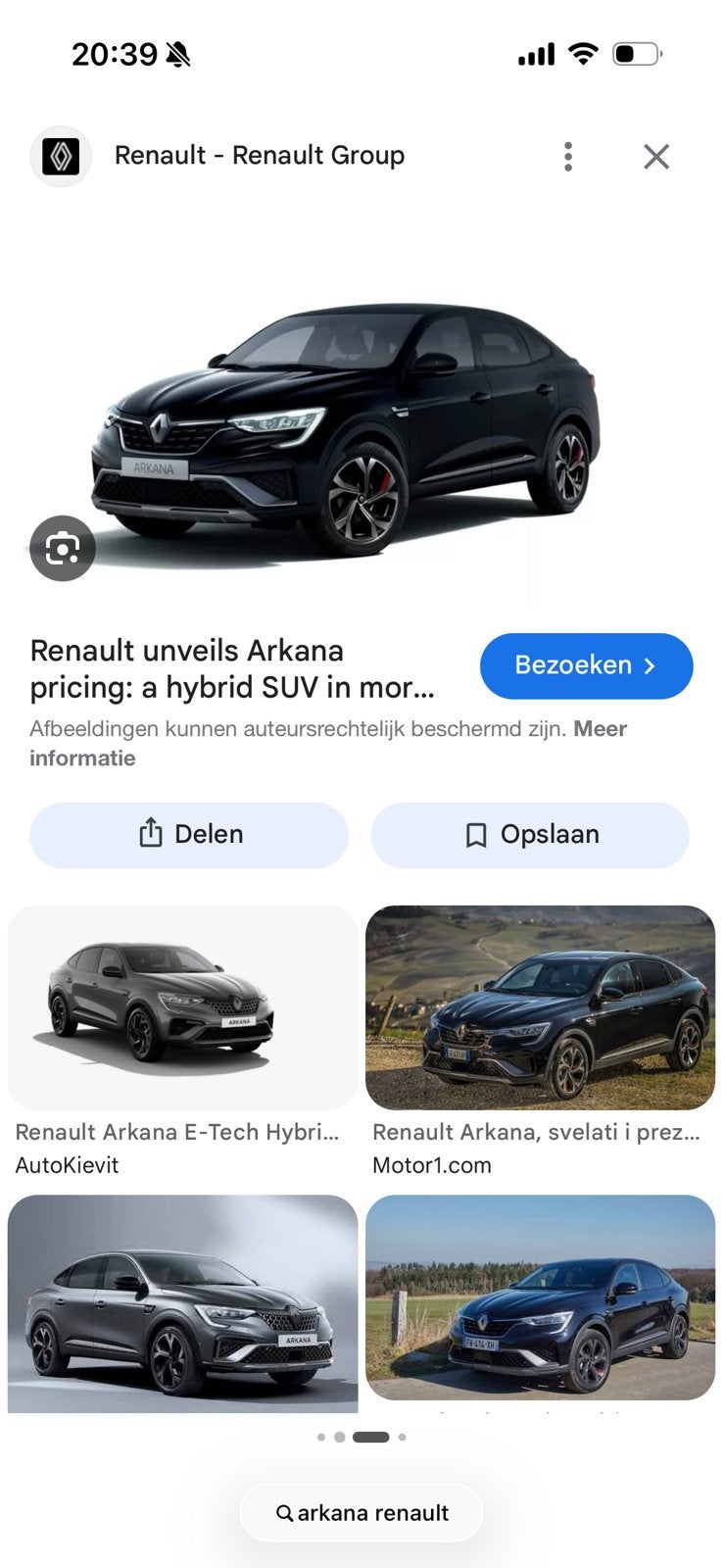 GEZOCHT RENAULT ARKANA, Ophalen, Renault