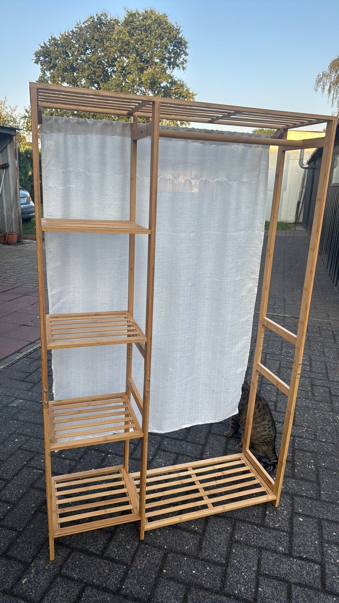 Kledingrek uit bamboe, Huis en Inrichting, Ophalen, Zo goed als nieuw