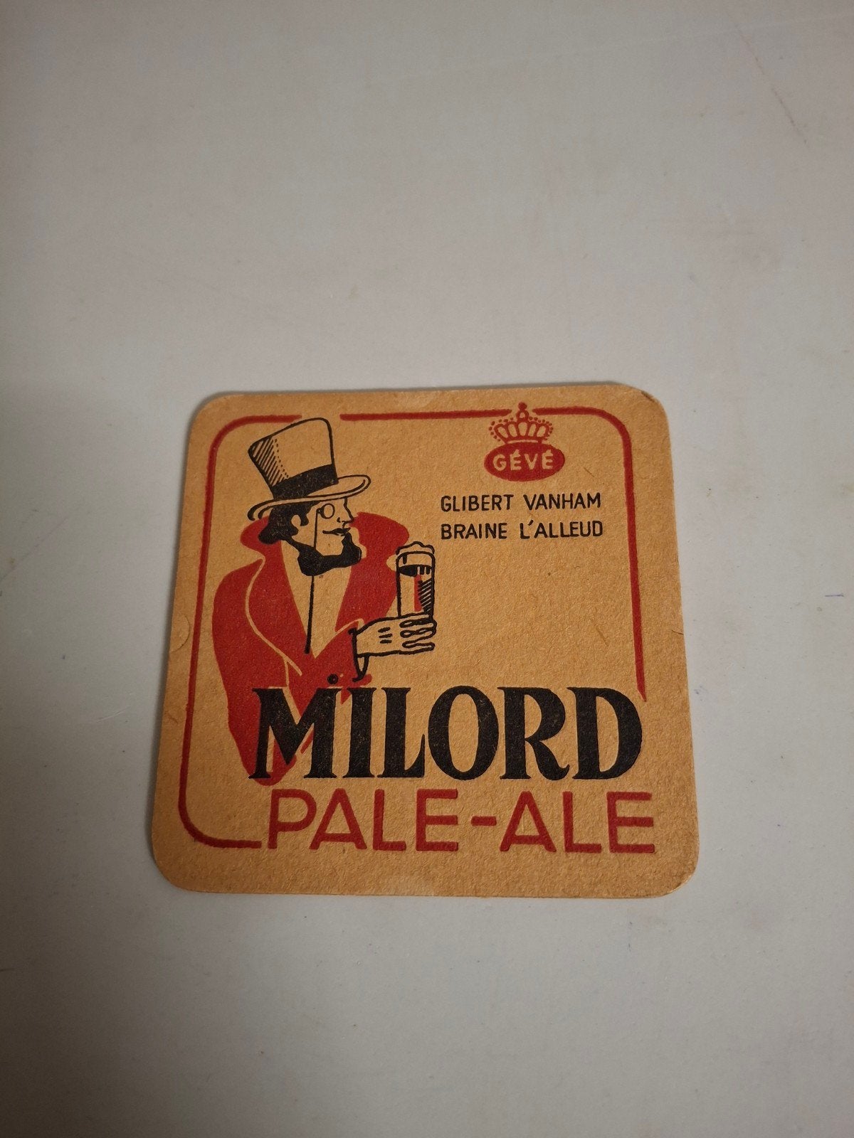 oud bierviltje milord pale ale braine l'alleud, Enlèvement ou Envoi