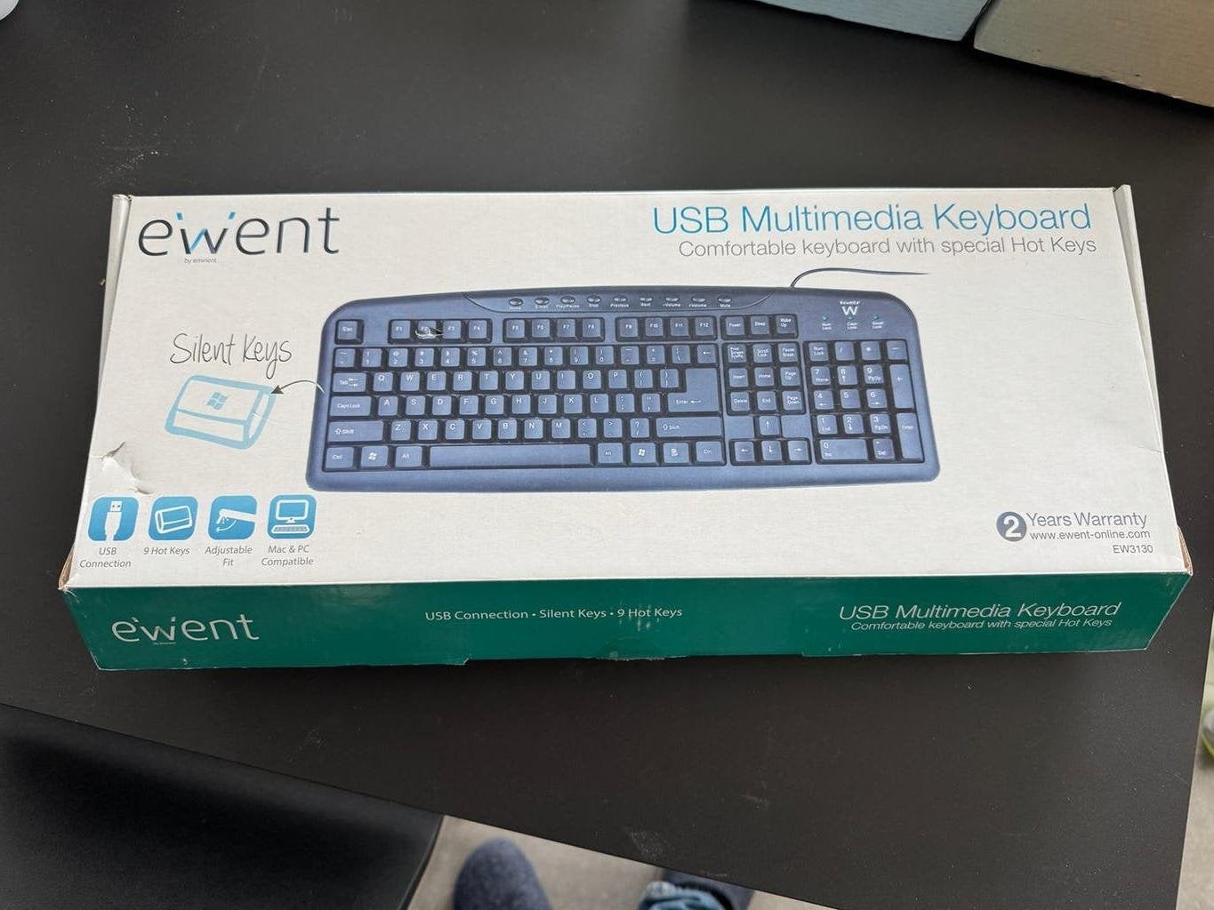 Ewent USB Multimedia Keyboard Qwerty, Informatique & Logiciels, Claviers, Enlèvement, Qwerty, Neuf, Filaire