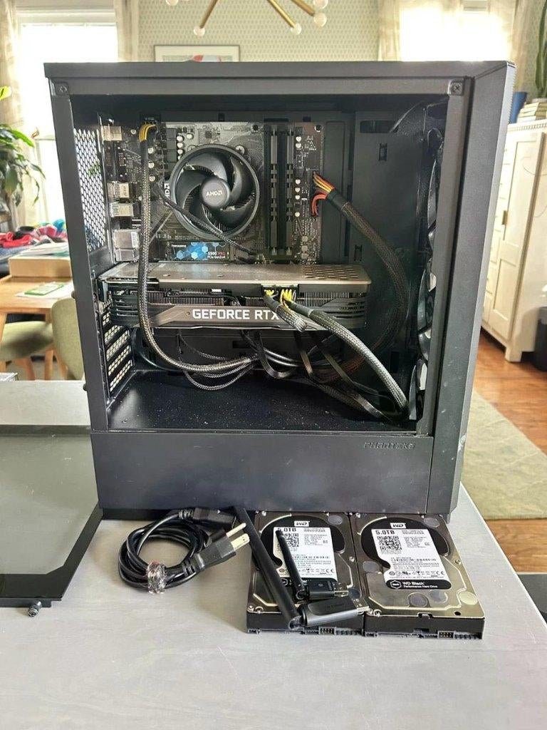 PC de jeu : RTX 3080, Ryzen 5 5600G, 32 Go de mémoire DDR4,, 5 TB, 32 GB, Gaming, SSD