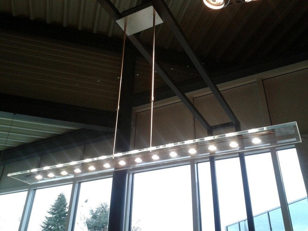 grote ledlamp, Ophalen, 50 tot 75 cm, Zo goed als nieuw, Glas