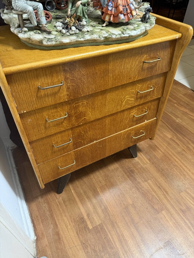 Commode vintage années 50 en chêne – style scandinave, Enlèvement