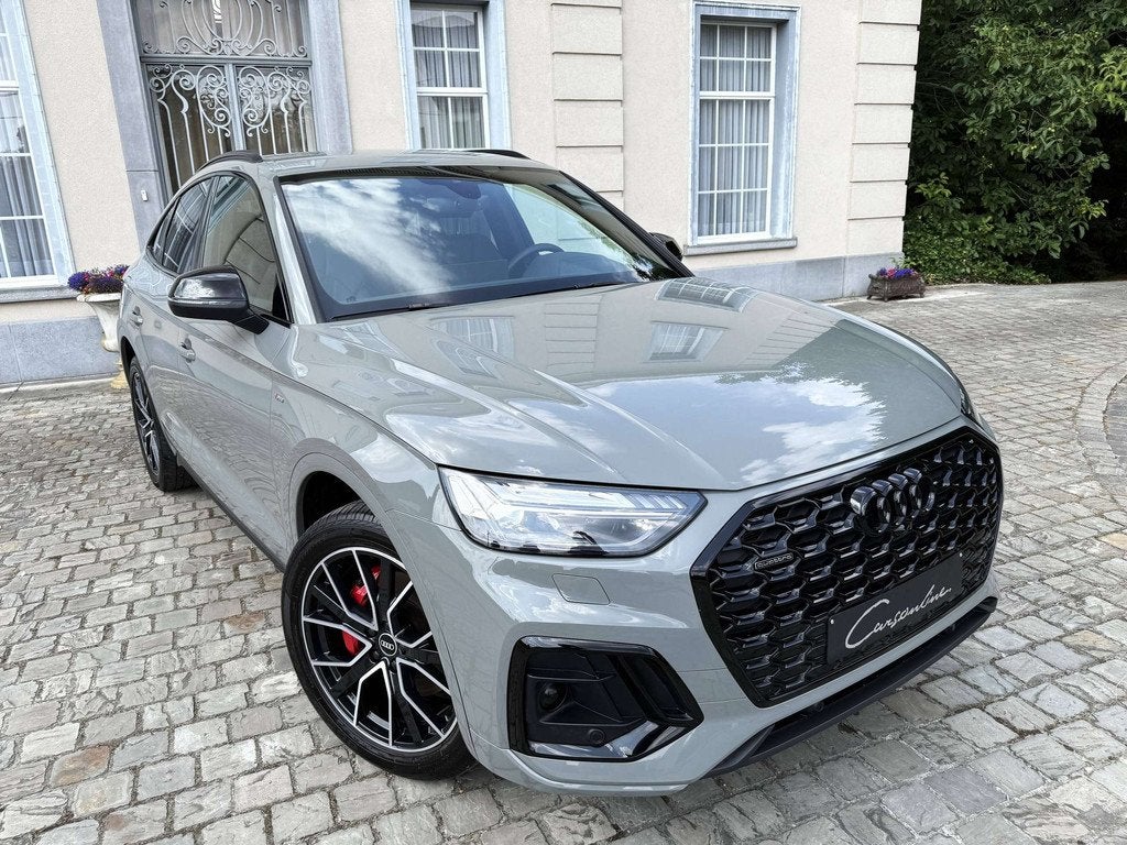 Audi Q5 Sportback PHEV 50 TFSIe Quattro S-Line Sport Verwarm, Auto's, Gebruikt, Overige kleuren, Leder, 220 kW