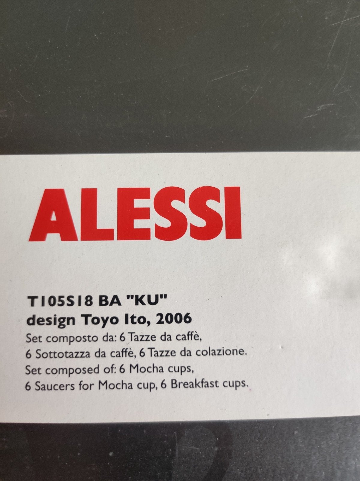 Alessi KU set met originele verpakking, Ophalen of Verzenden