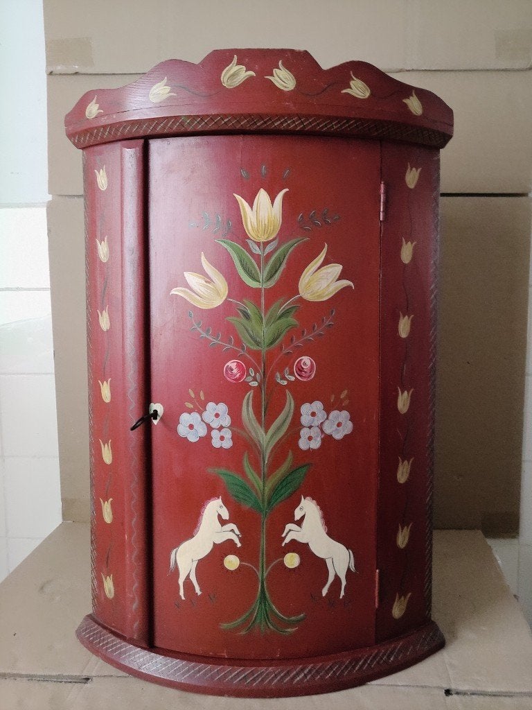 Meuble d'angle 1950 Veldhoeve Handwerk 70cm Collector's item, Antiquités & Art, Enlèvement ou Envoi