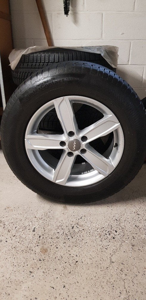 4 Jantes Alu 17" MAK  + Pneus Hiver Continental, Autos : Pièces & Accessoires, Pneus hiver, Enlèvement, Utilisé, Pneu(s)