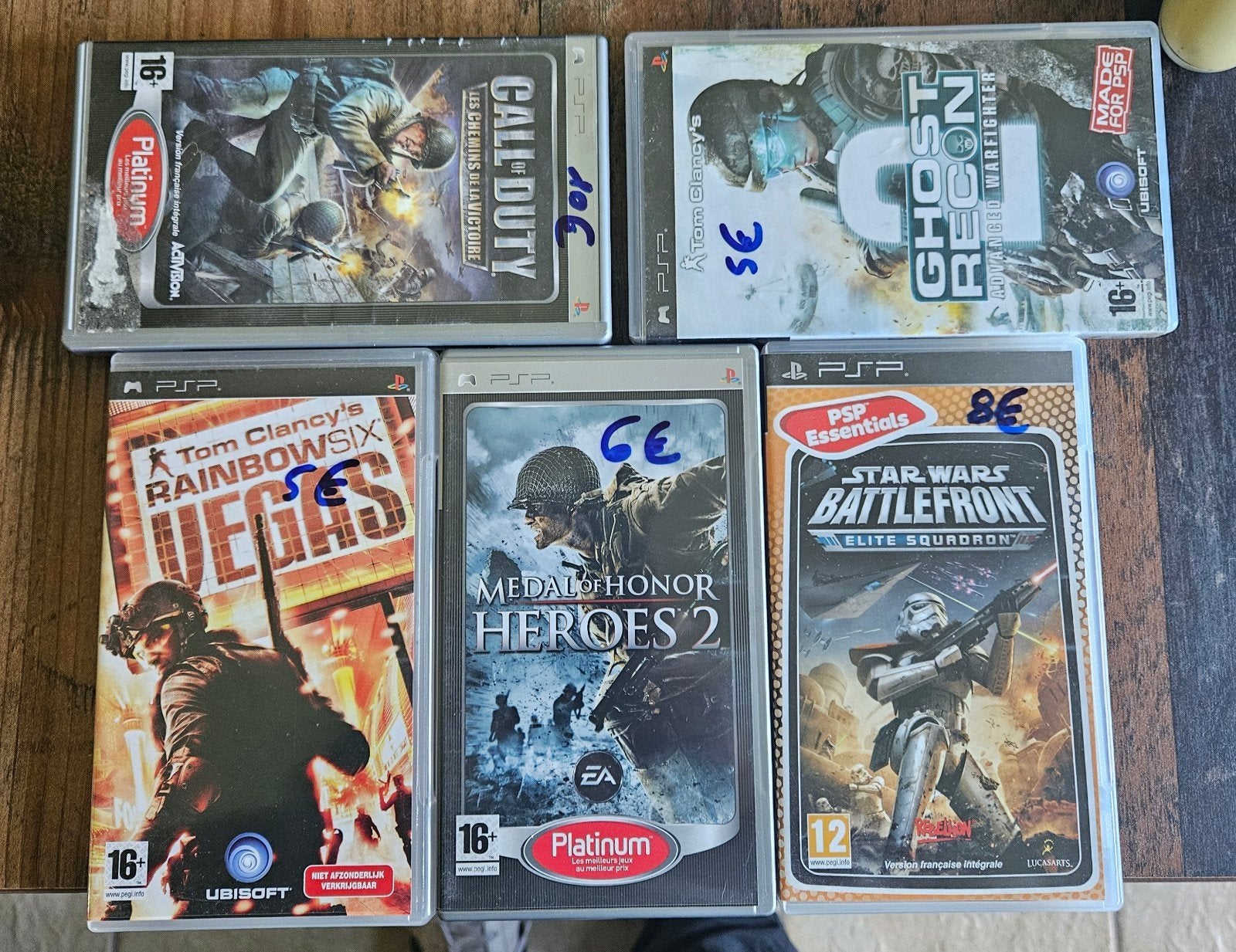 PSP Box + losse games, Ophalen of Verzenden, Gebruikt