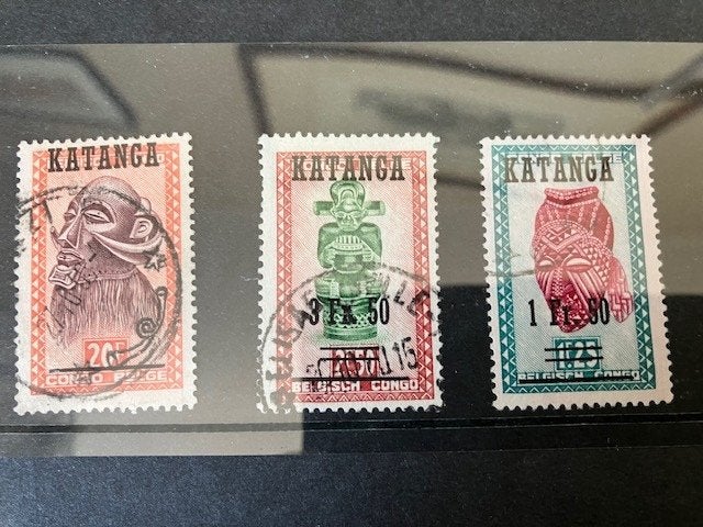 Postzegels,Katanga, COB 18/19 en 20,, Postzegels en Munten, Verzenden, Overige typen