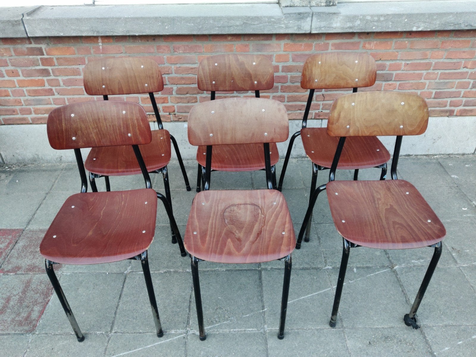 Vintage schoolstoelen 26 stuks, Ophalen