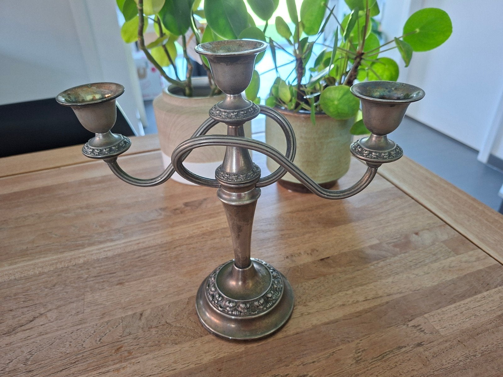 Art deco kandelaar Lanthe England, Enlèvement ou Envoi, Argent