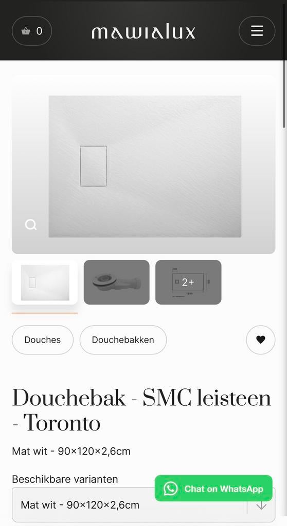 Douchebak, Doe-het-zelf en Bouw, Ophalen, Zo goed als nieuw