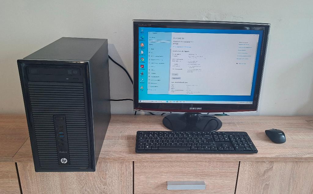 PC de bureau HP complet et révisé - i5 + Win10 + Programmes, Enlèvement ou Envoi, Avec carte vidéo, 8 GB, Reconditionné