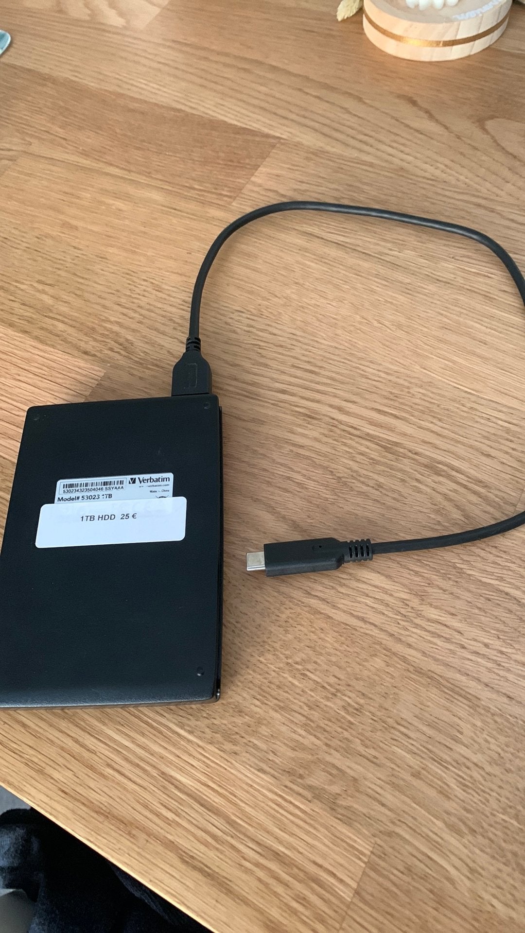 Weinig gebruikte hdd 1000gb, Computers en Software, Harde schijven, Ophalen, Zo goed als nieuw, USB, HDD