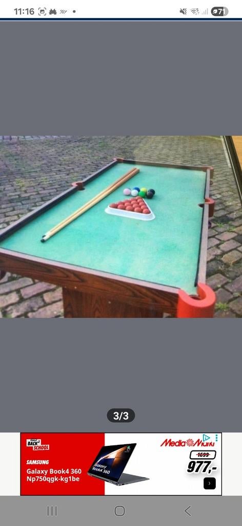 Kinder snooker, Ophalen