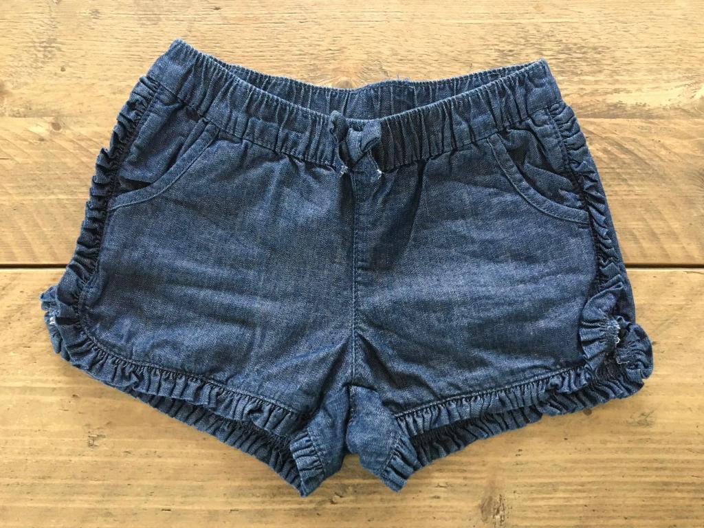 C&A en Hema, 4 jeans shorten blauw maat 122 - 128, Kinderen en Baby's, Kinderkleding | Maat 122, Gebruikt, Meisje, Broek, Ophalen of Verzenden