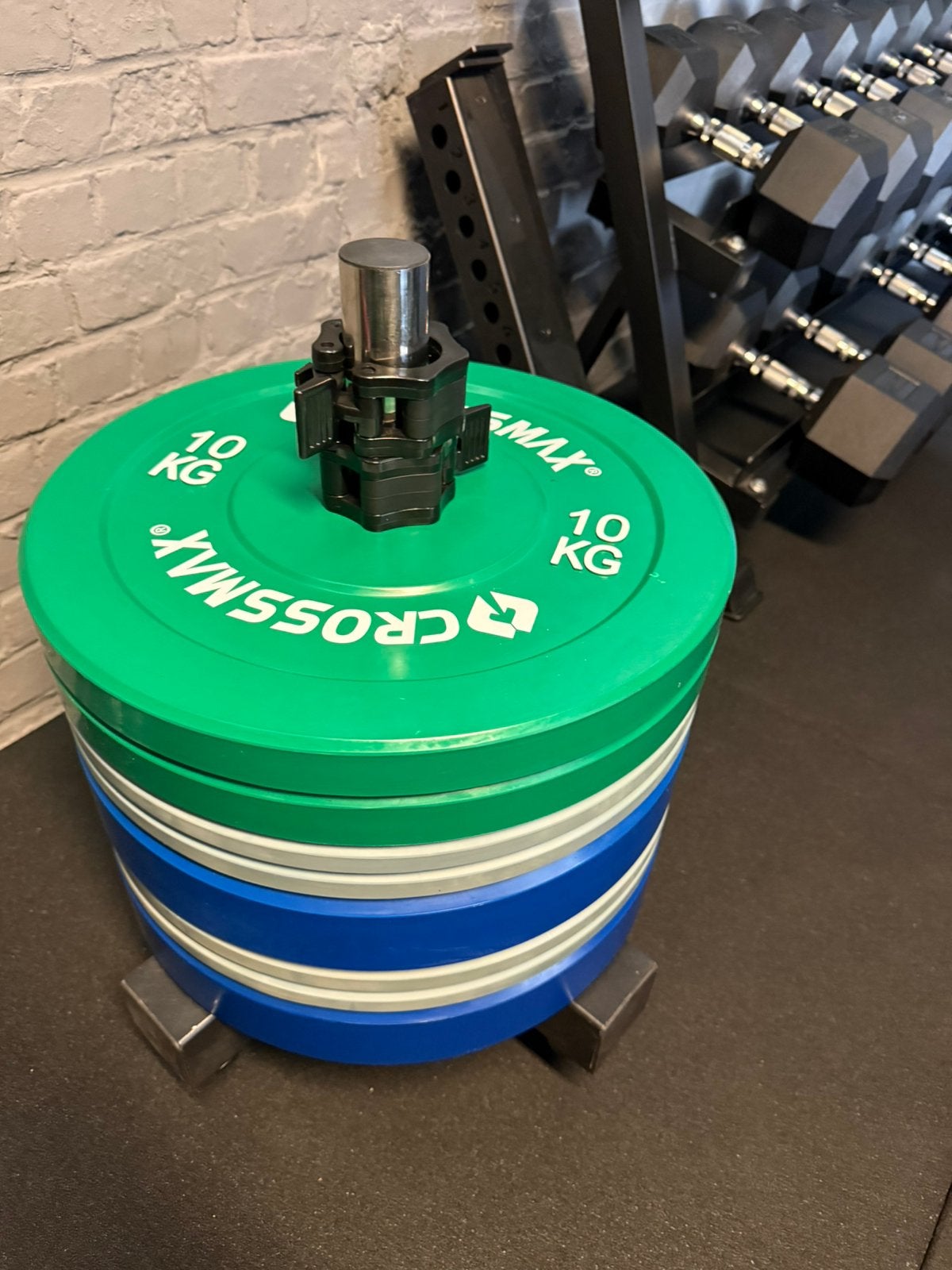 Support de rangement pour disques de musculation à roulettes, Sports & Fitness, Enlèvement, Neuf