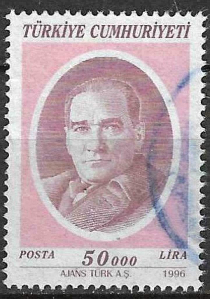 Turkije 1996 - Yvert 2820 - Beeltenis van Ataturk (ST), Verzenden, Gestempeld