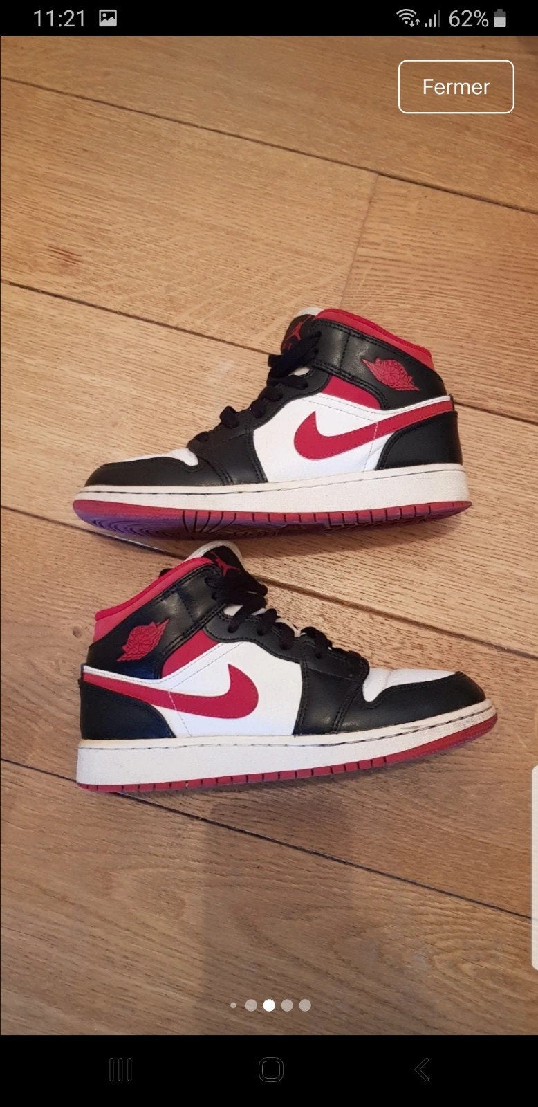 Basket nike air Jordan, Enlèvement
