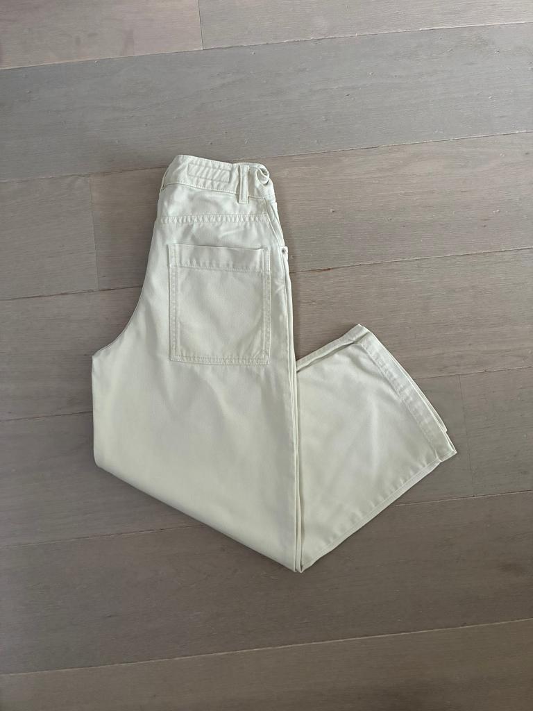 Witte/Beige Jeans broek van Zara (maat 11-12 jaar / 152), Broek, Gebruikt, Ophalen of Verzenden, Zara