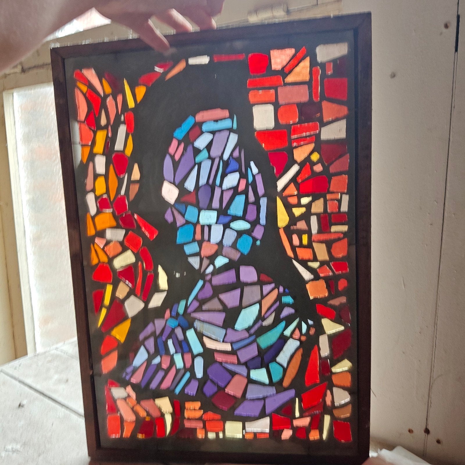 3 kunstwerkjes met gekleurd glas, Enlèvement
