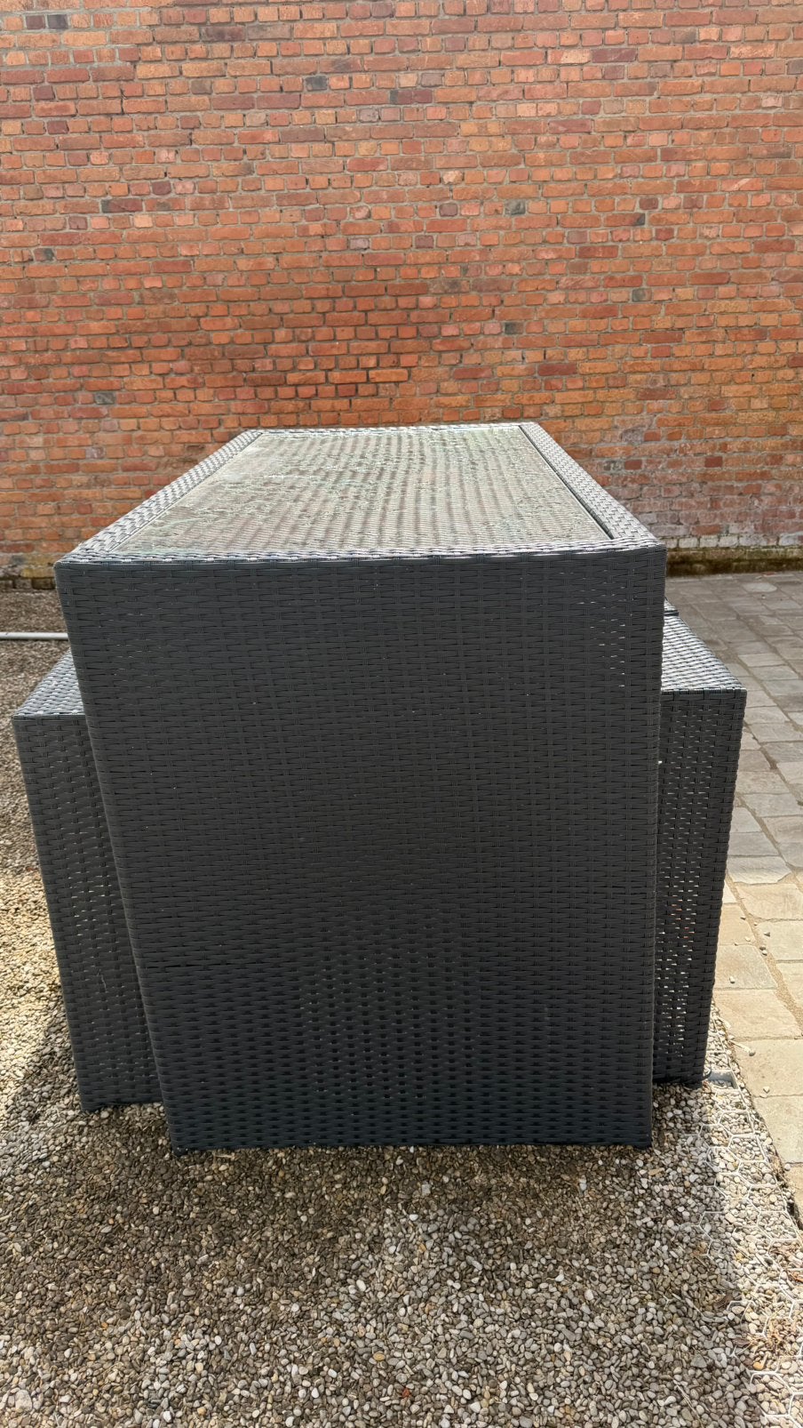 Table de bar avec chaises, Jardin & Terrasse, Enlèvement, Utilisé