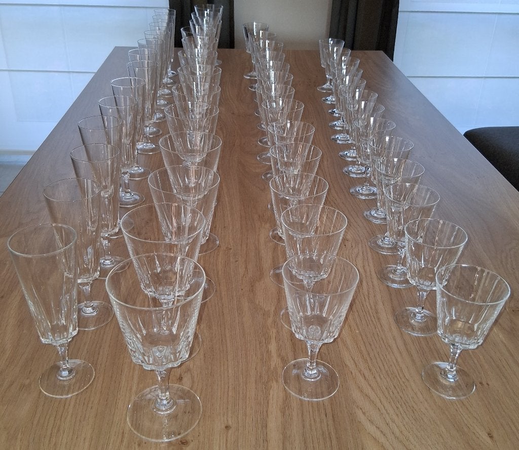 KRISTALLEN glasservies 12+1 Cristal d'Arques Versailles, Ophalen, Nieuw