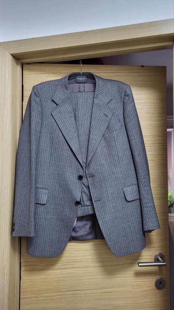 Wollen heren kostuum (maat 52), Kleding | Heren, Kostuums en vesten, Ophalen of Verzenden