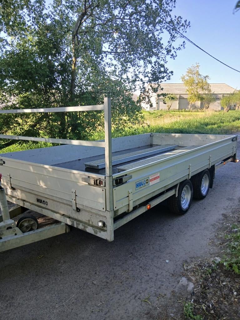 Aanhangwagen Hulco 3ton 4m05 x 2m03 in zeer goede staat!!, Ophalen, Gebruikt