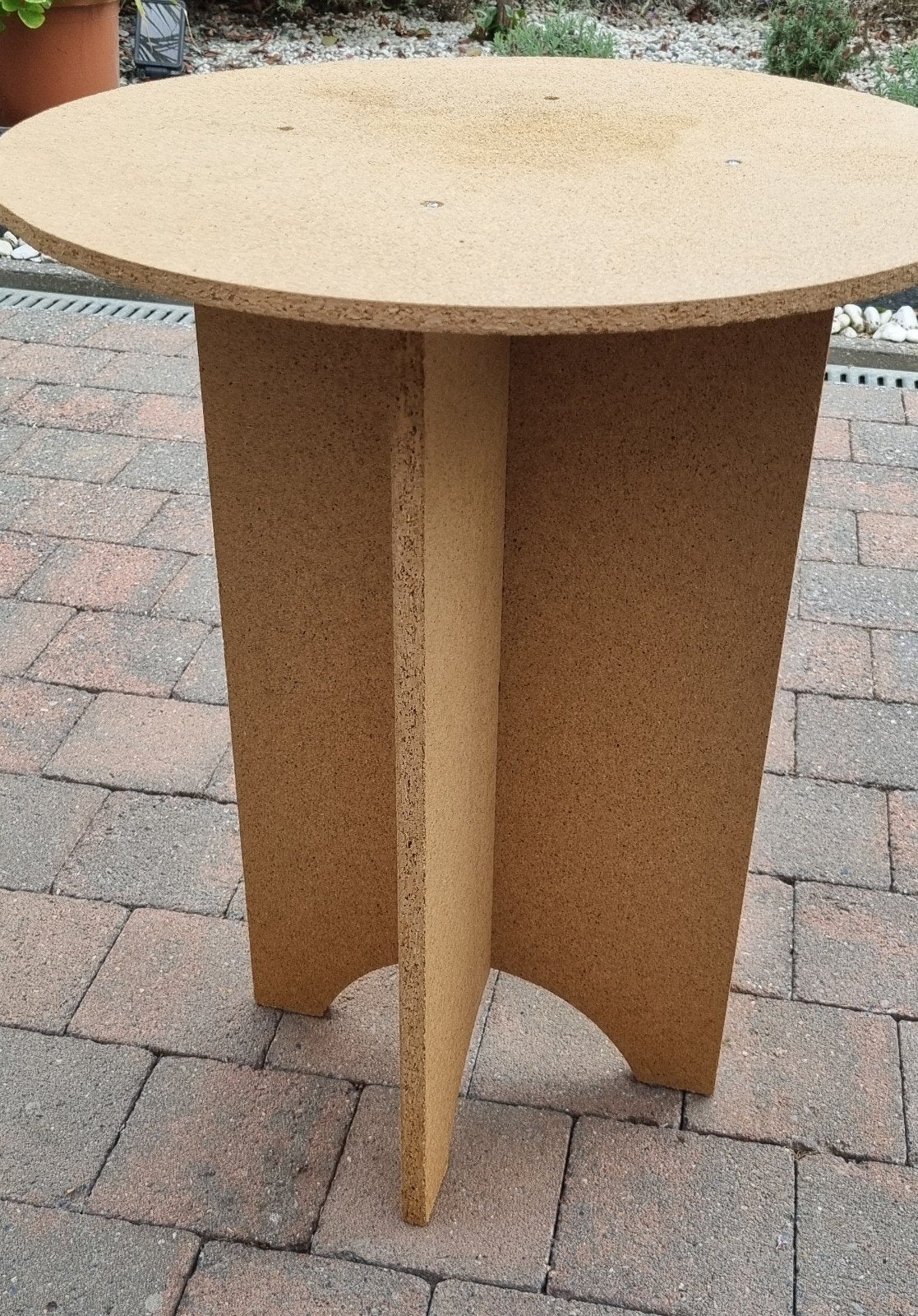 Ronde houten tafel diam 50 h 60 cm, Ophalen, Hout