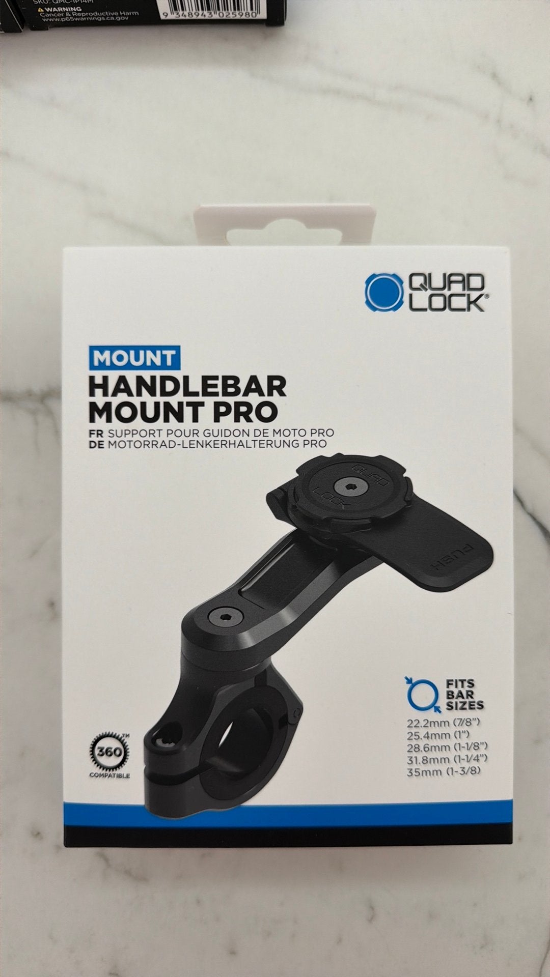 Quad Lock Handlebar Mount Pro, Motos, Enlèvement ou Envoi, Neuf