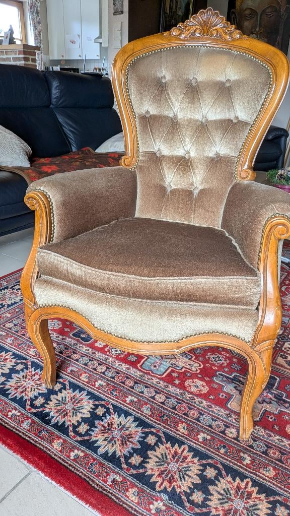 Klassieke fauteuil, Ophalen, Gebruikt, Minder dan 75 cm, Louis Quinze