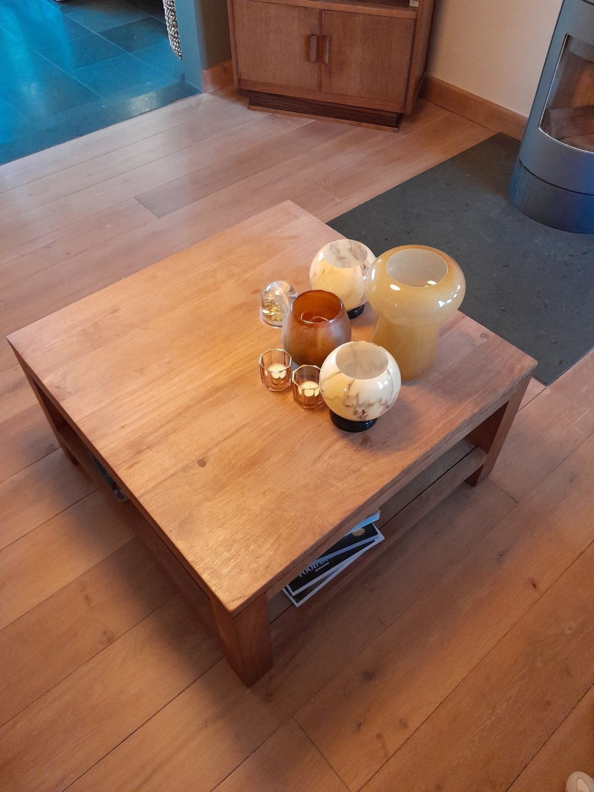 salontafel teak, Ophalen