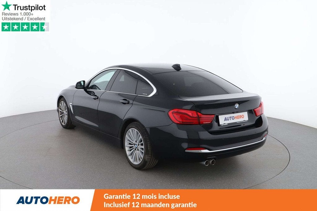 BMW 4 Serie 420 420i Gran Coupé Luxury Line (bj 2018), Gebruikt, Zwart, Bruin, 5 zetels