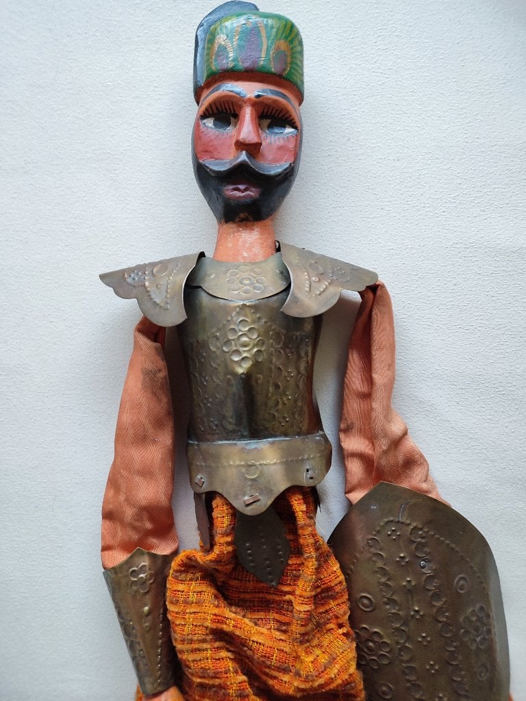 Rare: marionnette ancienne fait main, guerrier arabe. 70 cm, Antiquités & Art, Art | Art non-occidental, Afrique, Enlèvement ou Envoi