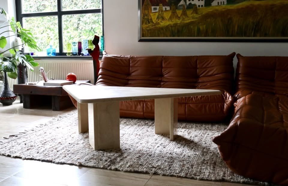 Travertine coffee table - Vintage salontafel, Ophalen