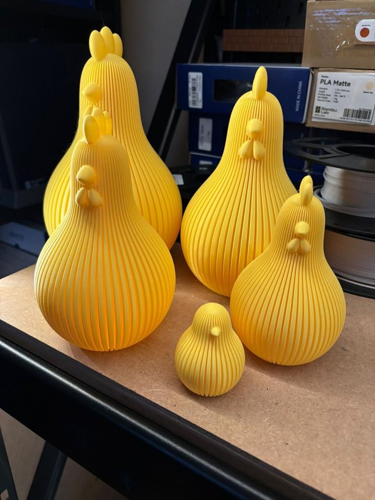 3D prints kippen., Huis en Inrichting, Ophalen, Overige kleuren, Nieuw, Decoratie