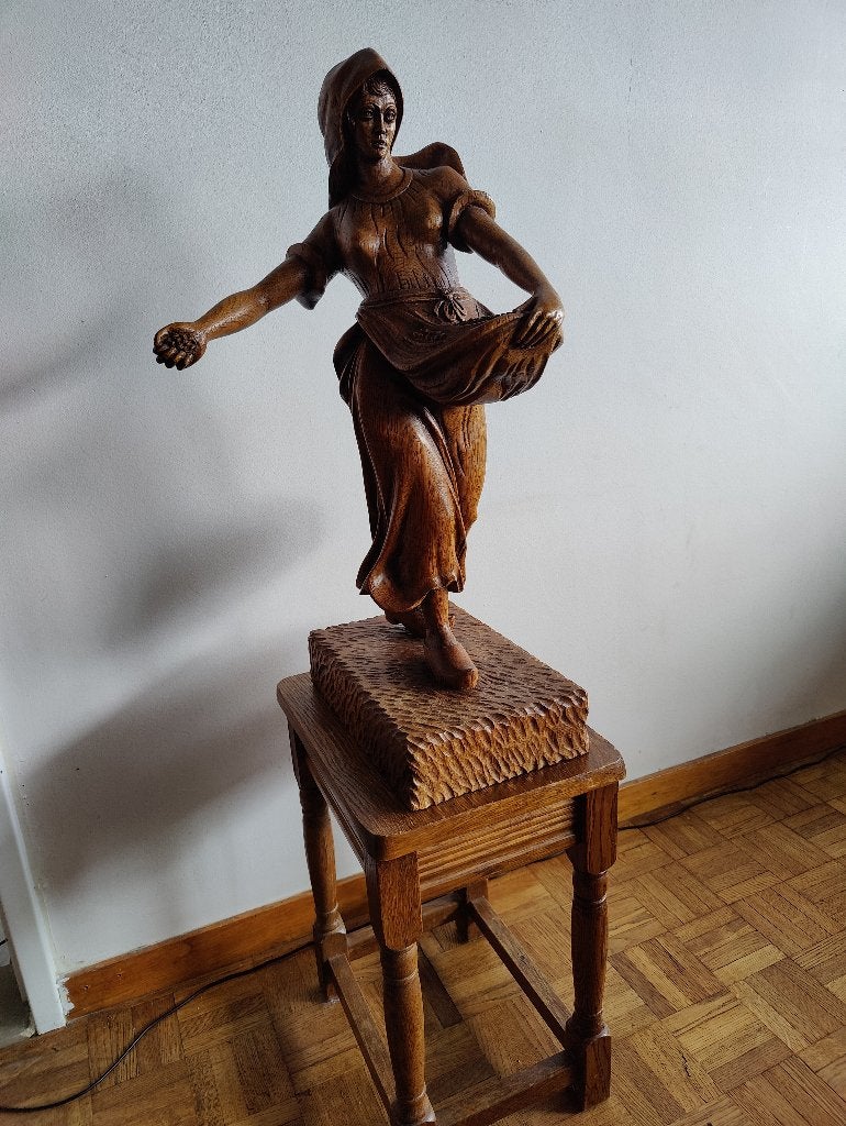 houten sculptuur, Ophalen