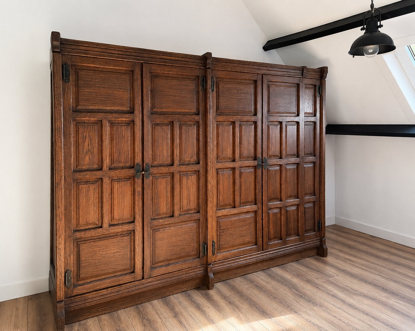 Armoire ancienne antique en bois — 246  181  65 cm, Enlèvement, Utilisé
