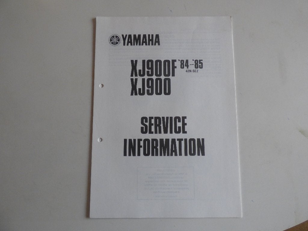 YAMAHA XJ900 F / XJ900 SERVICE INFORMATIE, Ophalen of Verzenden, Yamaha