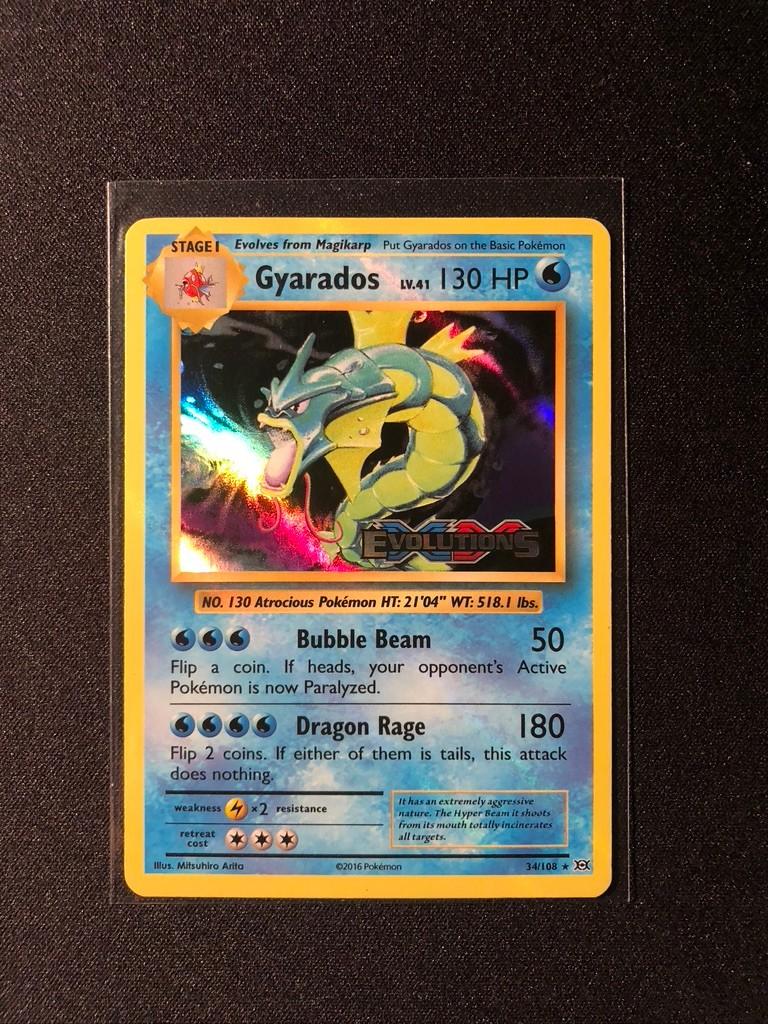 Gyarados evolutions pre release, Ophalen of Verzenden, Zo goed als nieuw, Losse kaart