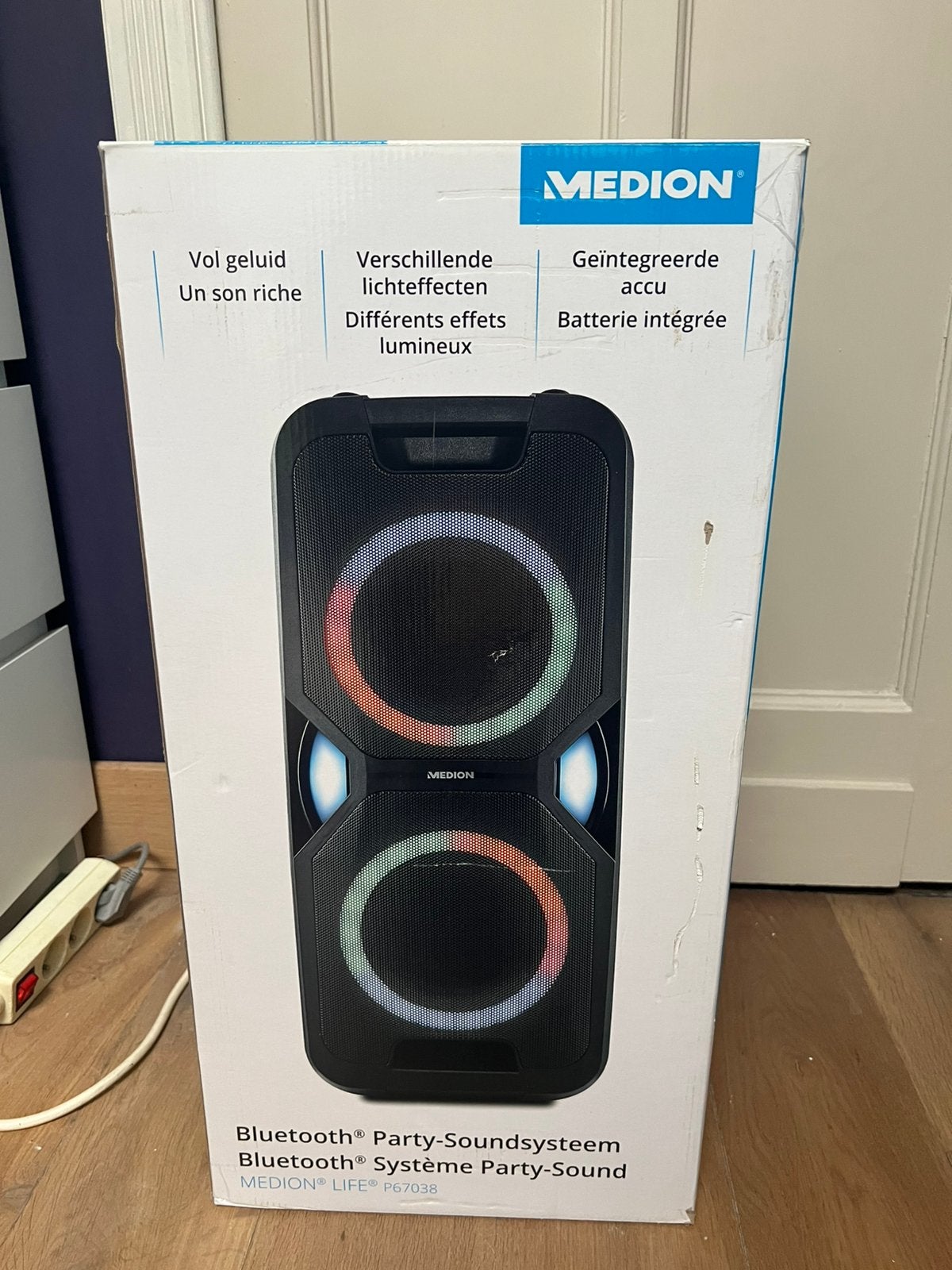 Bluetooth partybox medion, Gebruikt, Basreflex, Party speaker, Ophalen