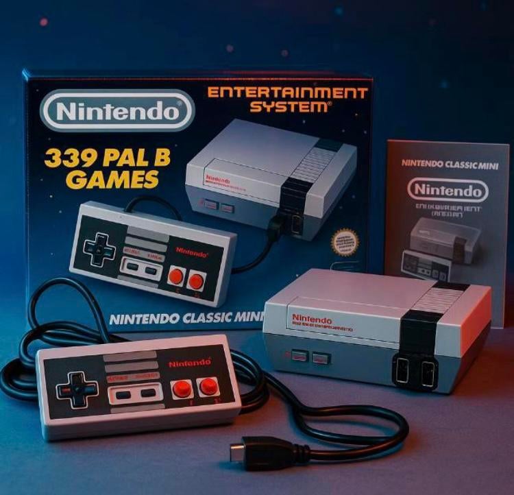 Nintendo classic mini met extra games en draadloze gamepads, Envoi, Comme neuf